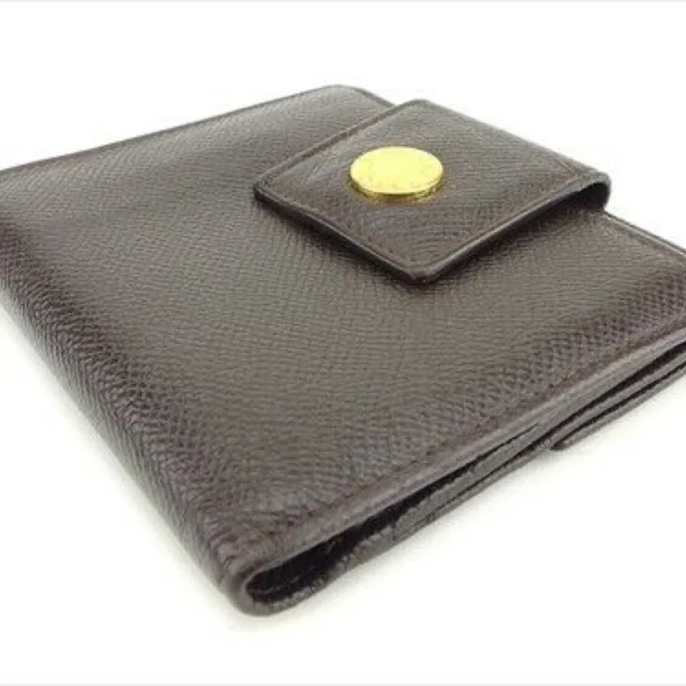 Bvlgari Wallet Purse Folding wallet Brown leather Woman Authentic Used - Picture 3 of 8